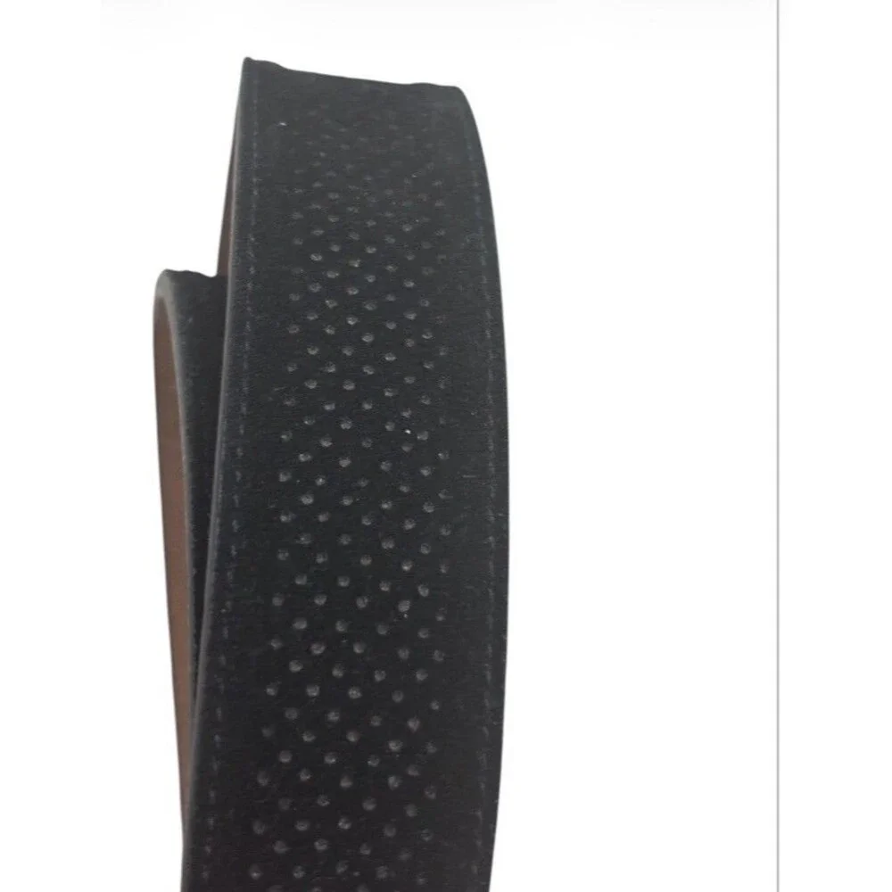 Nike Mesh G-Flex Black Golf Genuine Leather Belt Men's Size 34 Textured